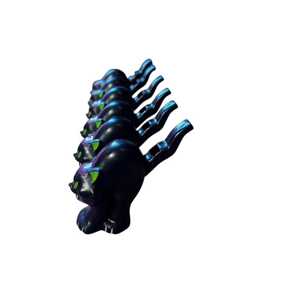 Vintage Russ Halloween Black Cats witch hard plastic whistles Lot NEW party - Picture 5 of 6